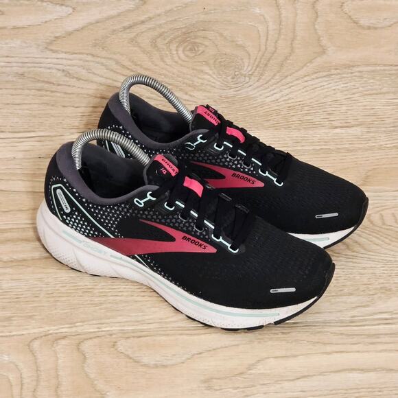Brooks Ghost 14 Running Shoes Womens Size 8 Black Pink Sneakers 1203561B013 - Picture 10 of 10